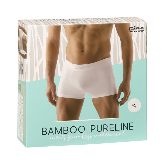 Boxers para homem Gino bambu sem costuras branco (53004)