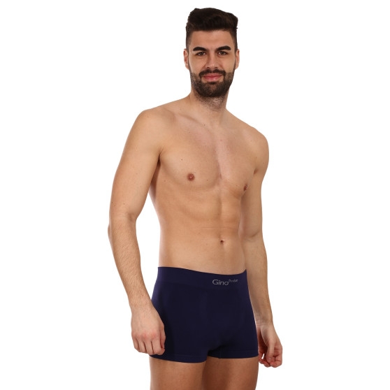 Boxers para homem Gino bambu sem costuras azul (53004)