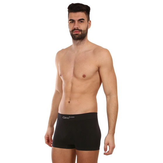 Boxers para homem Gino bambu sem costuras preto (53004)