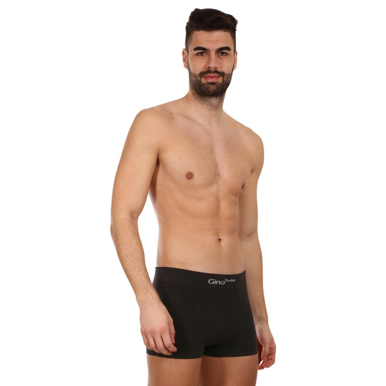 Boxers para homem Gino bambu sem costuras preto (53004)