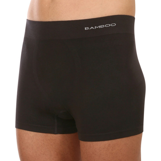 Boxers para homem Gino bambu sem costuras preto (54005)