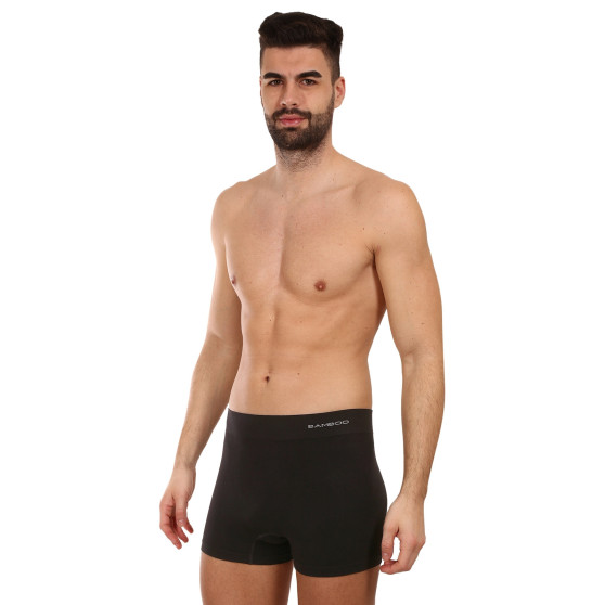 Boxers para homem Gino bambu sem costuras preto (54005)