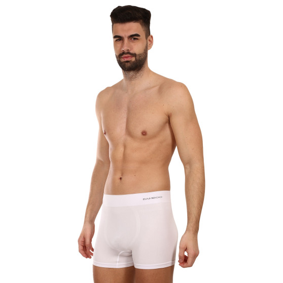 Boxers para homem Gino bambu sem costuras branco (54005)