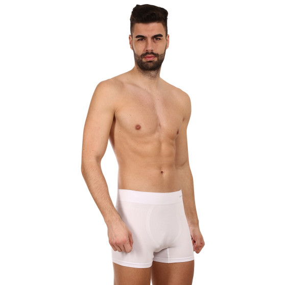 Boxers para homem Gino bambu sem costuras branco (54005)