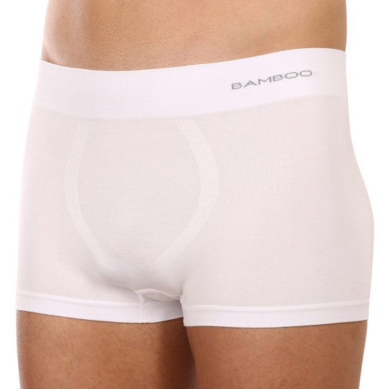 Boxers para homem Gino bambu sem costuras branco (53005)