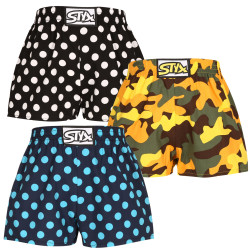 3PACK Boxers para criança Styx arte clássica borracha multicolorido (3J15901)