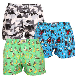 3PACK Boxers para homem Styx arte clássica borracha multicolorido (3A13917)