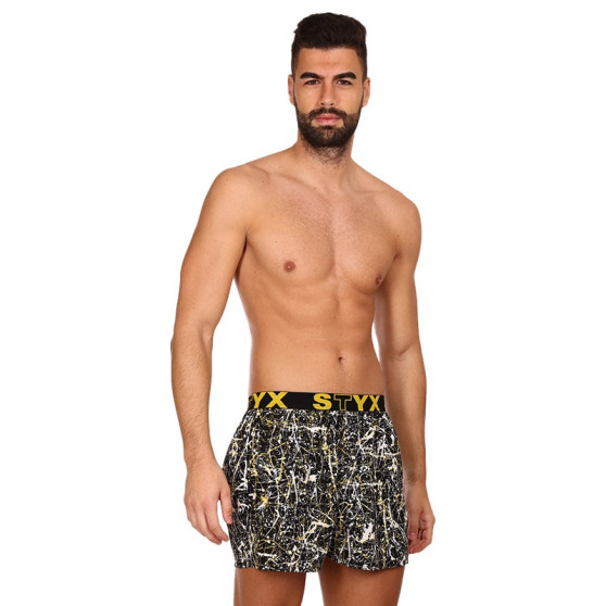 3PACK Boxers para homem Styx arte esportes borracha multicolorido (3B13356)