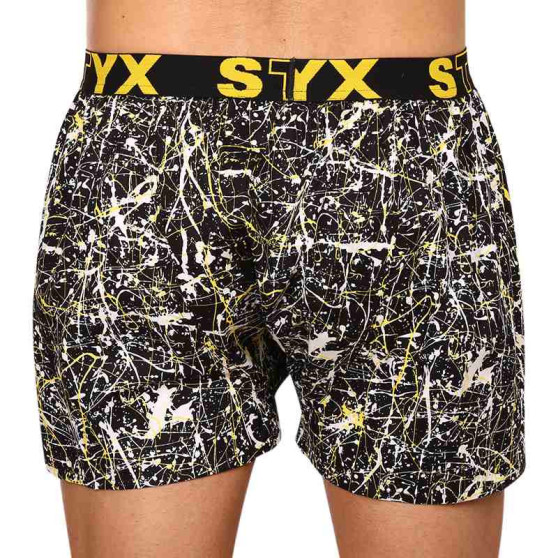 3PACK Boxers para homem Styx arte esportes borracha multicolorido (3B13356)