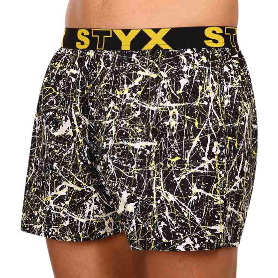 3PACK Boxers para homem Styx arte esportes borracha multicolorido (3B13356)