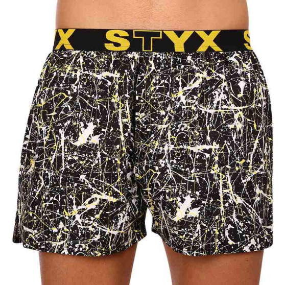 3PACK Boxers para homem Styx arte esportes borracha multicolorido (3B13356)