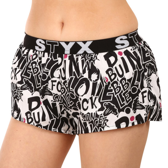 Boxers para mulher Styx arte esportes borracha Pink Bubble (T1059)