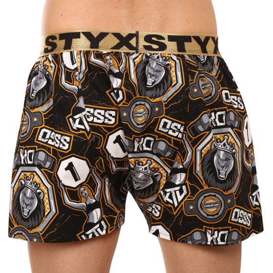 Boxers para homem Styx art / KTV sports borracha - borracha dourada (BTZ1655)