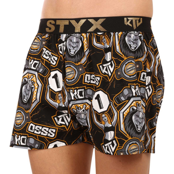 Boxers para homem Styx art / KTV sports borracha - borracha preta (BTC1655)