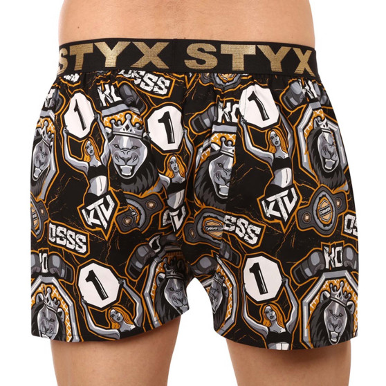 Boxers para homem Styx art / KTV sports borracha - borracha preta (BTC1655)