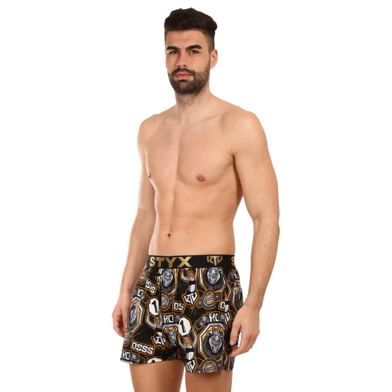 Boxers para homem Styx art / KTV sports borracha - borracha preta (BTC1655)