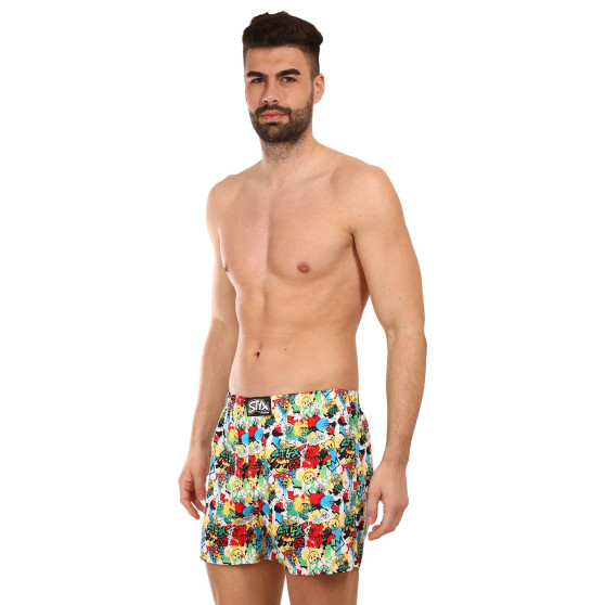 Boxers para homem Styx arte premium borracha clássica emoji (AP954)