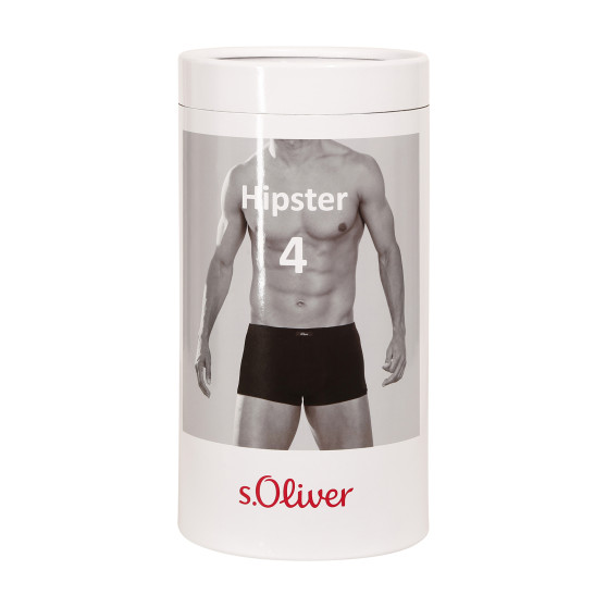 4PACK Boxers para homem S.Oliver preto (MH-35H-48706757)