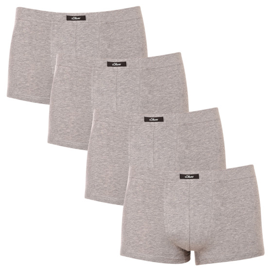 4PACK Boxers para homem S.Oliver cinzento (MH-35H-41011828)