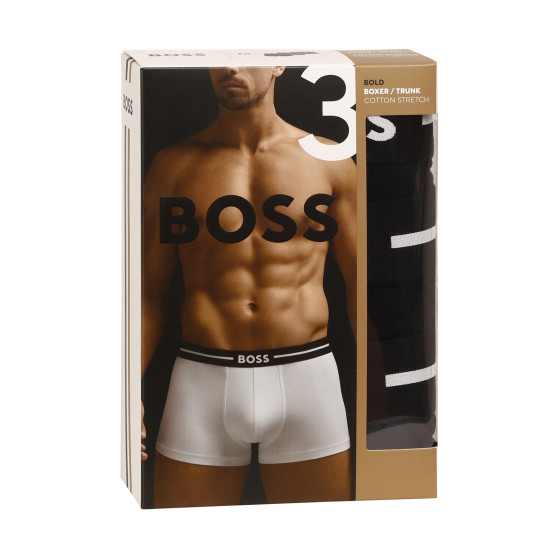 3PACK Boxers para homem BOSS preto (50473916 001)