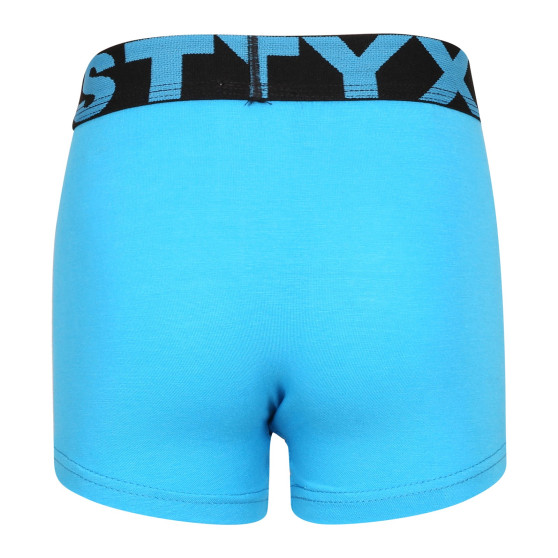 Boxers para criança Styx desporto elástico azul claro (GJ1169)