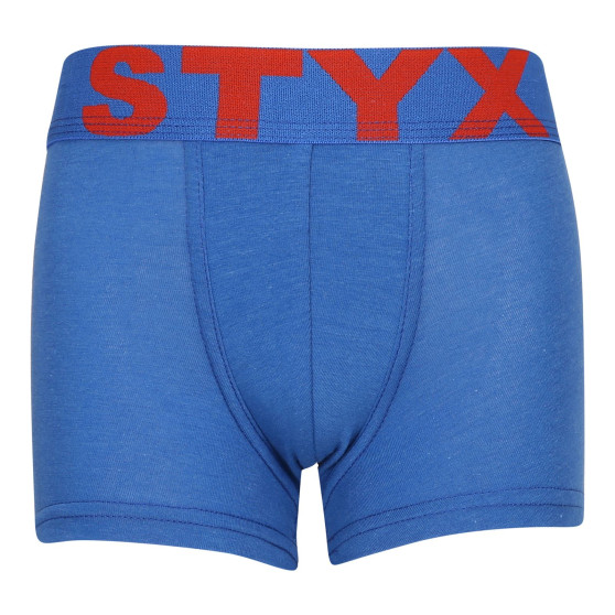 Boxers para criança Styx desporto elástico azul (GJ967)