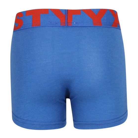 Boxers para criança Styx desporto elástico azul (GJ967)