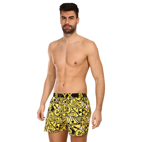 3PACK Boxers para homem Styx arte esportes borracha multicolorido (3B11290)