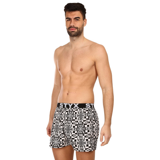 3PACK Boxers para homem Styx arte esportes borracha multicolorido (3B14051)