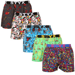 5PACK Boxers para homem Styx arte esportes borracha multicolorido (5B1391023)