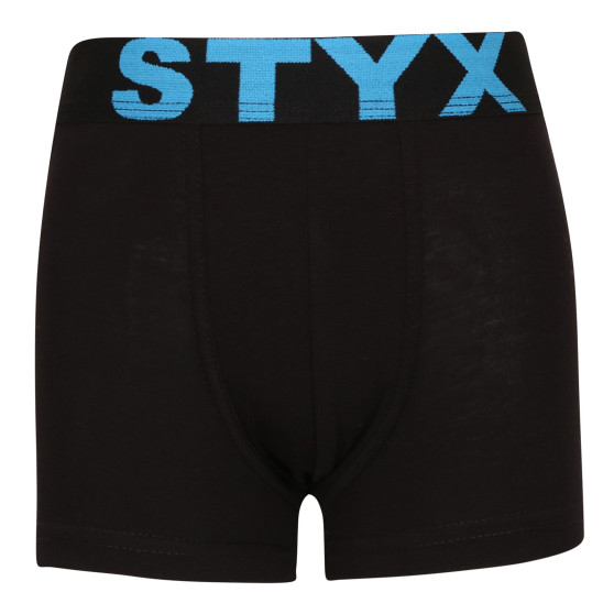 3PACK Boxers para criança Styx desporto elástico preto (3GJ96012)