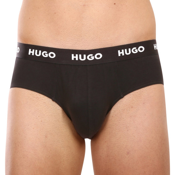 3PACK cuecas para homem HUGO preto (50469763 001)