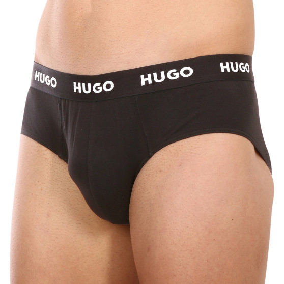 3PACK cuecas para homem HUGO preto (50469763 001)