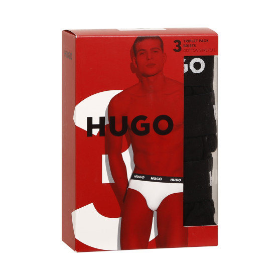 3PACK cuecas para homem HUGO preto (50469763 001)