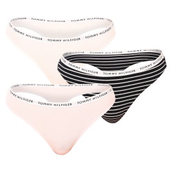 3PACK Tanga para mulher Tommy Hilfiger multicolorido (UW0UW04558 0Y3)