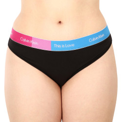 Tanga para mulher Calvin Klein superdimensionado preto (QF7279E-UB1)