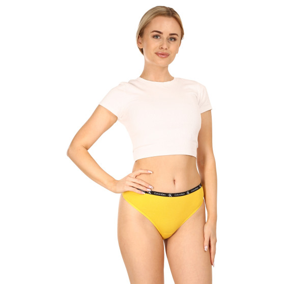 2PACK Tanga para mulher Calvin Klein multicolorido (QD3990E-BNR)