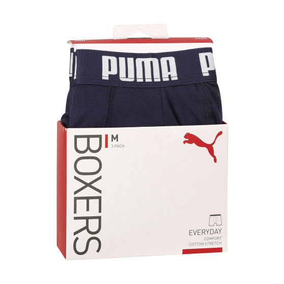 3PACK Boxers para homem Puma azul (701206546 002)