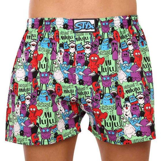 Boxers para homem Styx arte clássico borracha tamanho grande monsters (E1555)