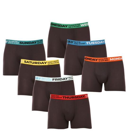 7PACK Boxers para homem Gianvaglia preto (GVG-5068)