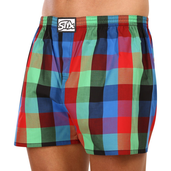 Boxers para homem Styx clássico elástico multi-colorido (A1007)