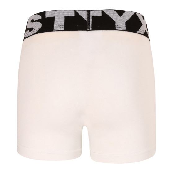 Boxers para criança Styx desporto elástico branco (GJ1061)