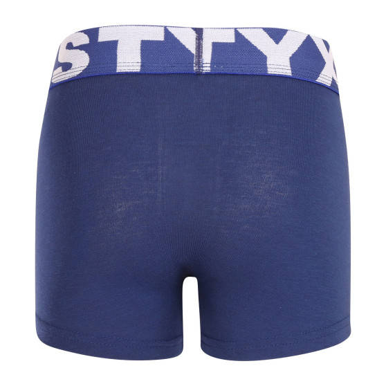 Boxers para criança Styx desporto elástico azul escuro (GJ968)