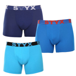 3PACK Boxers para homem Styx longo desportivo elástico multi-colorido (3U96897)