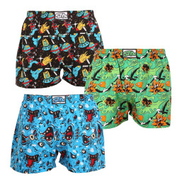 3PACK Boxers para homem Styx arte clássica borracha multicolorido (3A14117)