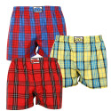 3PACK Boxers para homem Styx borracha clássica multi-coloured (3A10123)