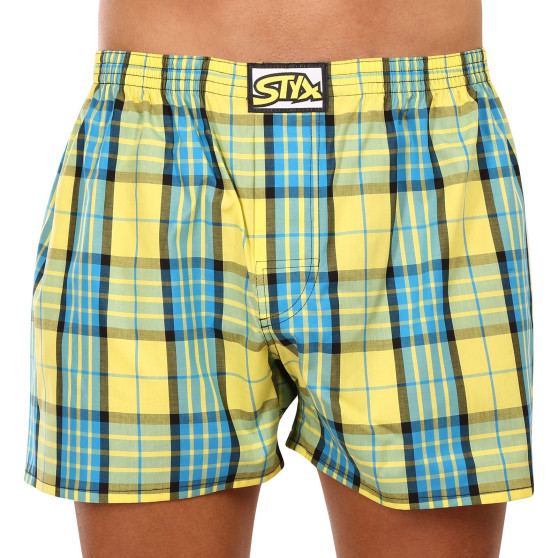 3PACK Boxers para homem Styx borracha clássica multi-coloured (3A10123)