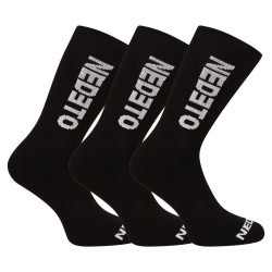 3PACK meias Nedeto high preto (3NDTP001-brand)