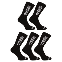 5PACK meias Nedeto high preto (5NDTP001-brand)