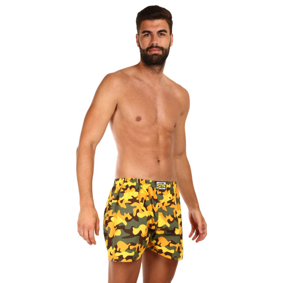 Boxers para homem Styx arte clássico borracha tamanho grande camouflage amarelo (E1559)